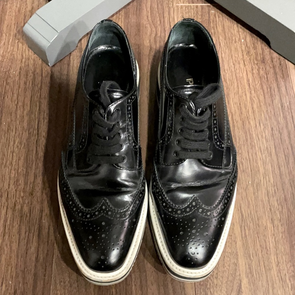Prada platform loafers